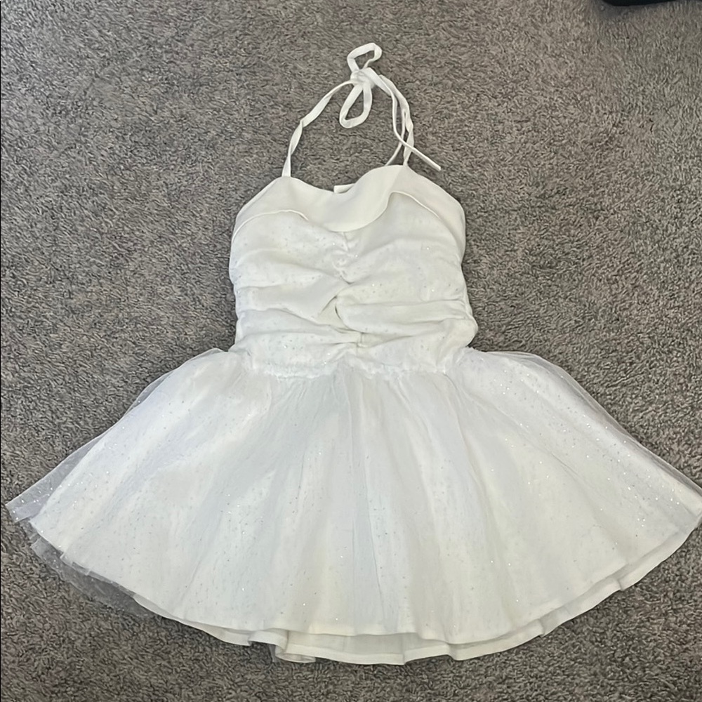Oh baby size 8 ivory and silver twirl dress angel/nutcracker
